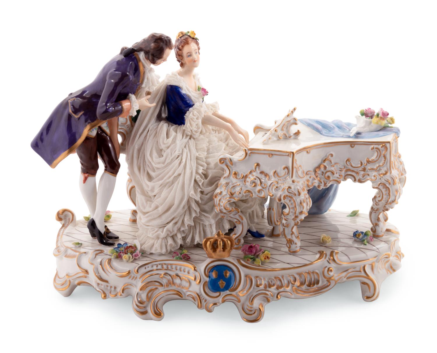 A Volkstedt Porcelain Figural Group