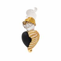 Henry Dunay, 'Women of the World' 'English Lady', Multigem, Yellow Gold, and Platinum Brooch