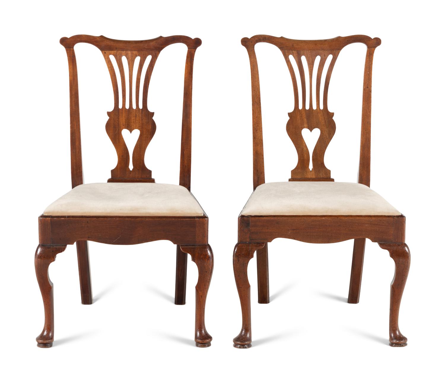 A Pair of George III Mahogany Side Chairs