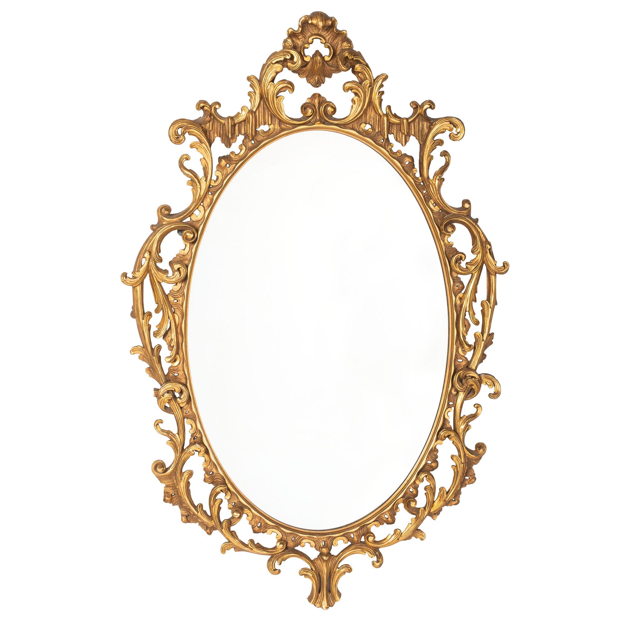 A Neoclassical Style Gilt Decorated Mirror
