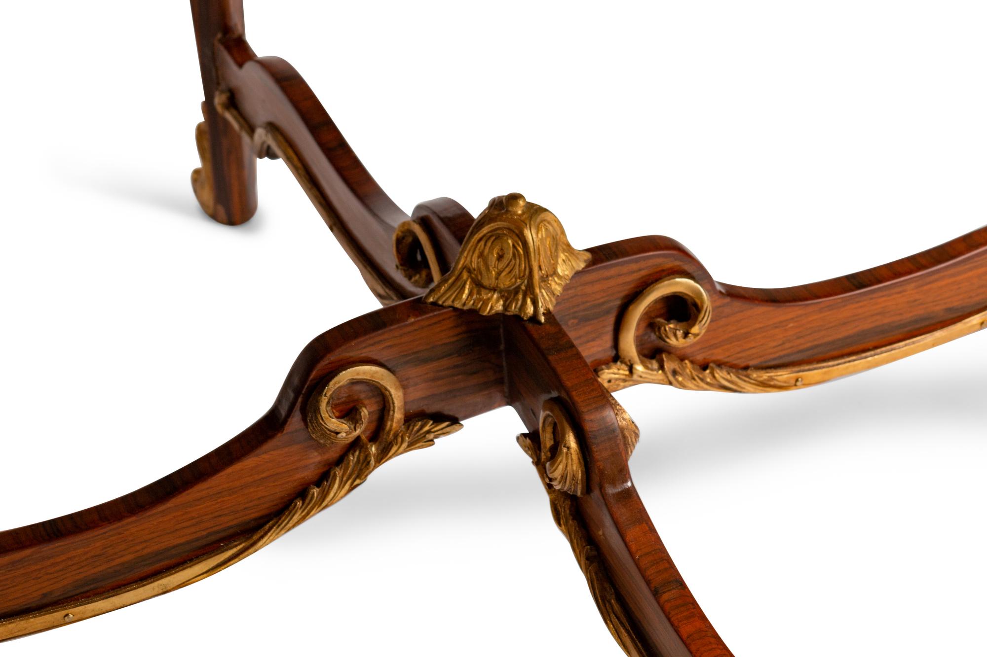 A Pair of Louis XV Style Gilt-Bronze-Mounted Kingwood Tables de Milieu