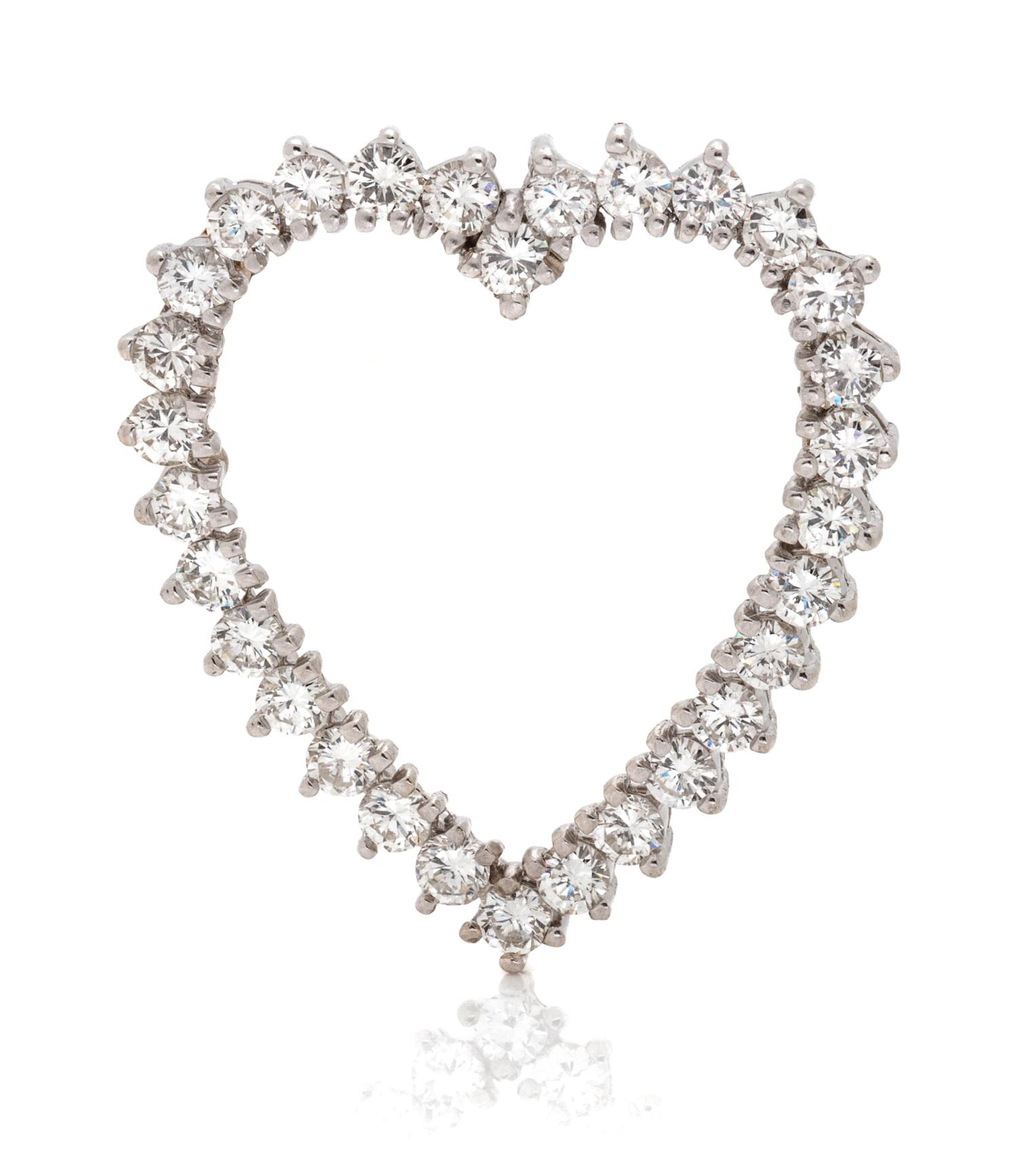 DIAMOND HEART SLIDE PENDANT