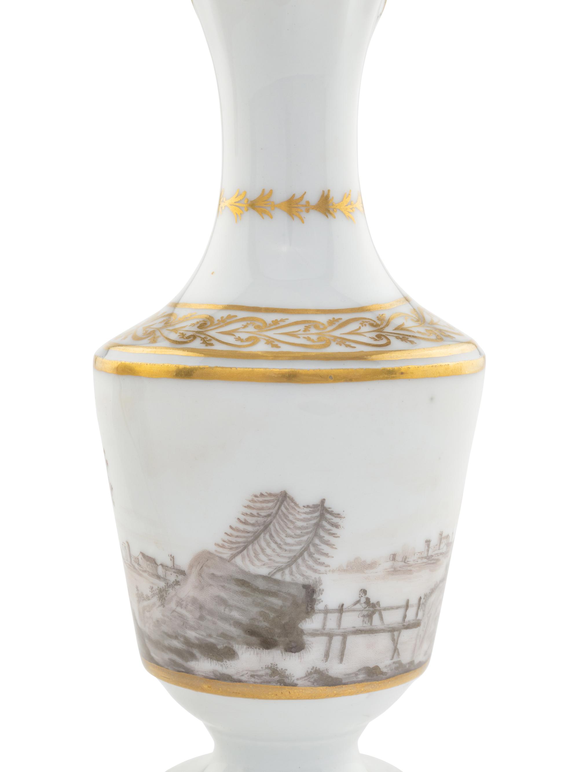 A Paris Porcelain Ewer and Underplate