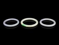 Three Chinese Jadeite Bangles