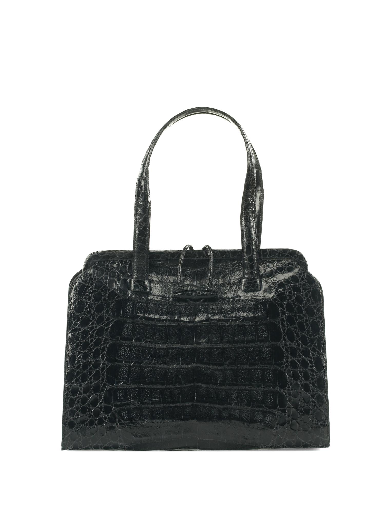 Nancy Gonzalez Black Crocodile Handbag