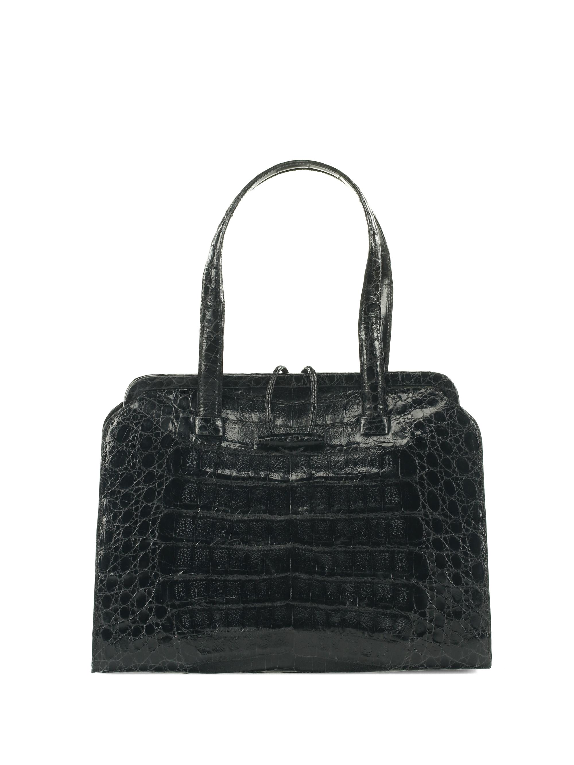 Nancy Gonzalez Black Crocodile Handbag