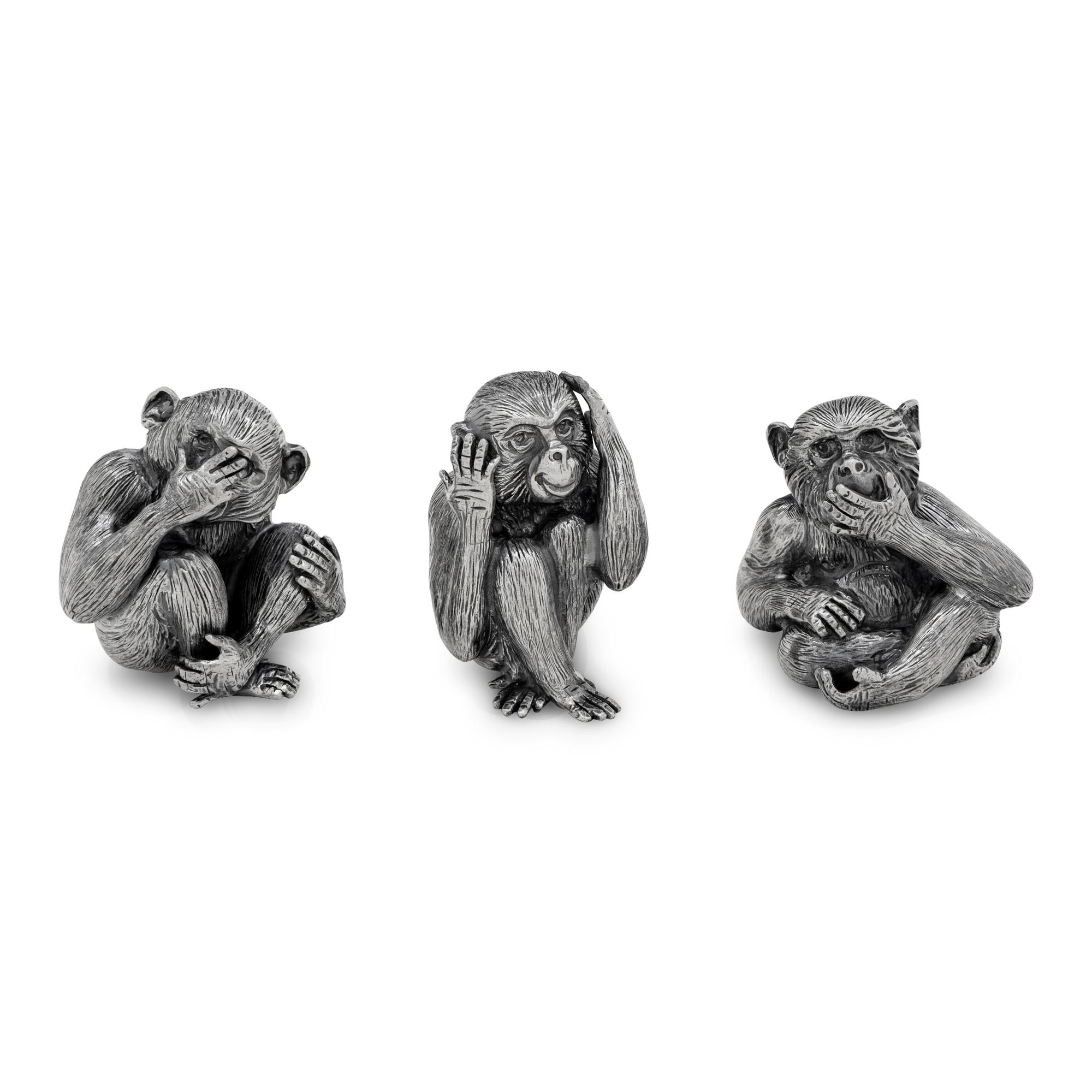 A Set of Three Buccellati Wise Monkey Figures