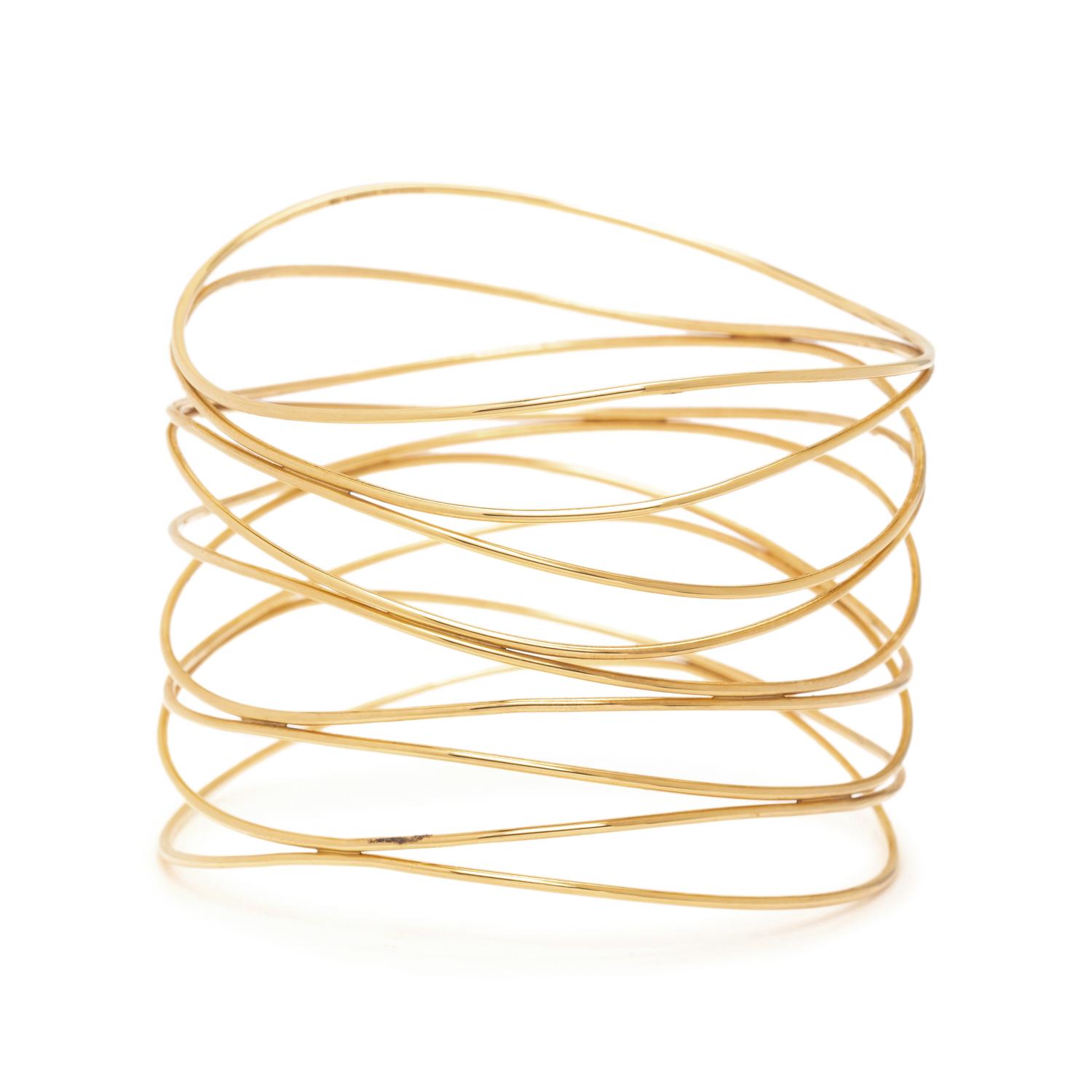 TIFFANY & CO., ELSA PERETTI, YELLOW GOLD WAVE BRACELET