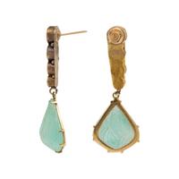 YELLOW GOLD AND MULTIGEM EARRINGS