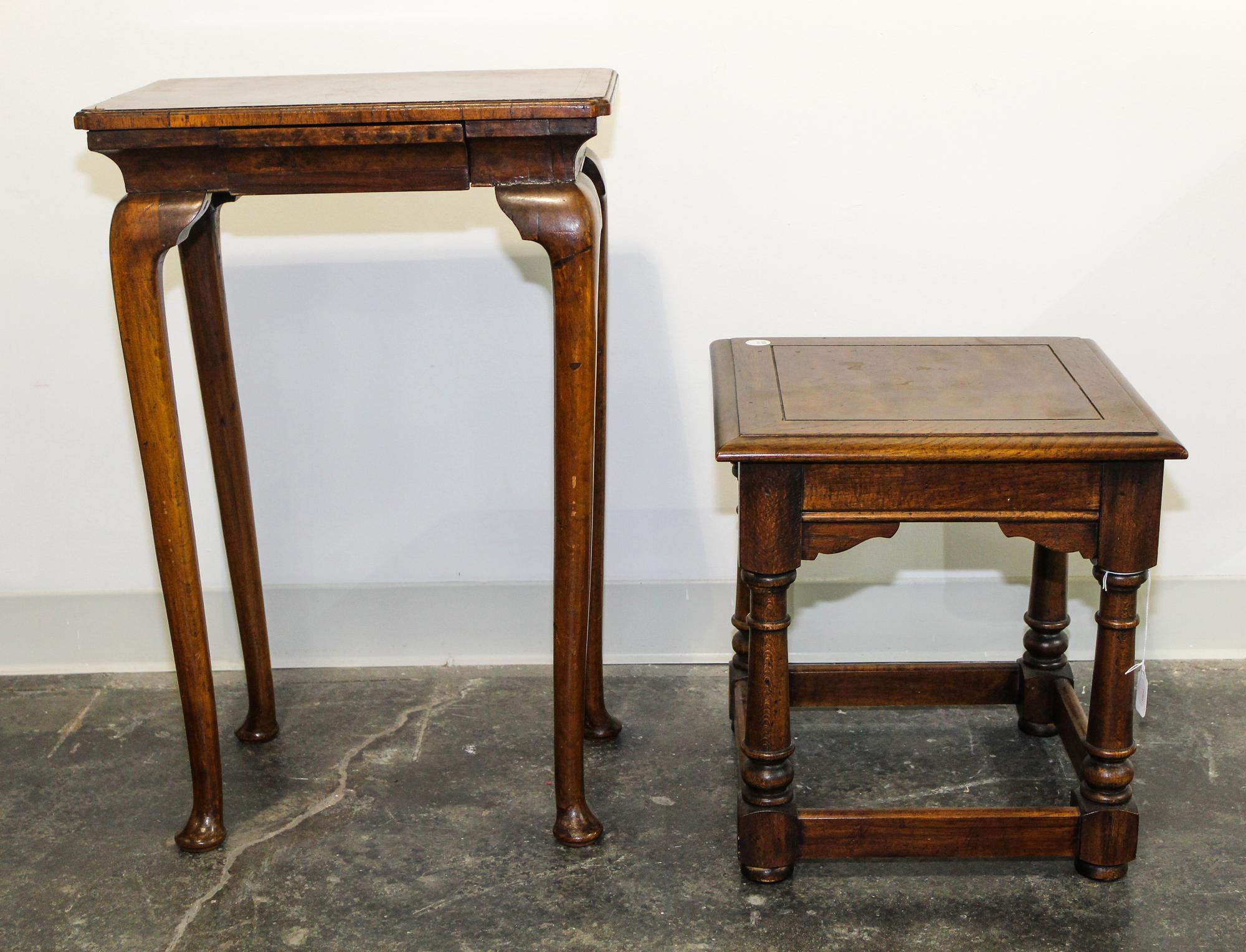 A Queen Ann Style Side Table Height 28 x length 19 x depth 12 inches.