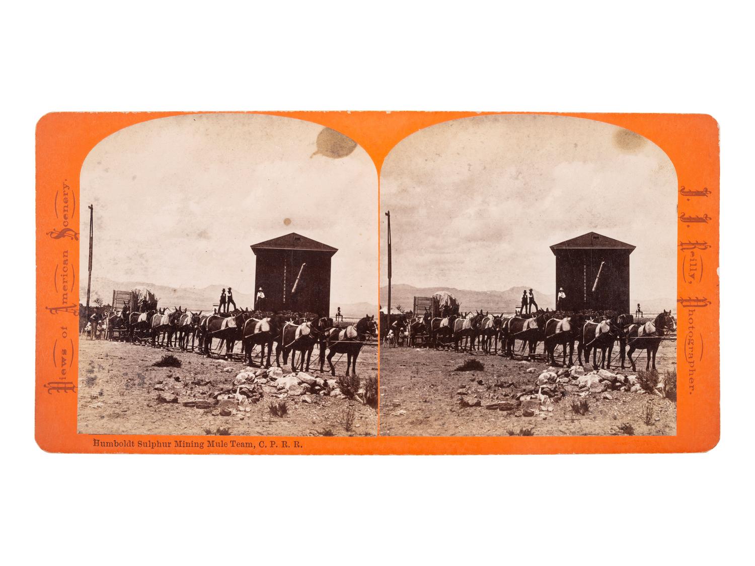 [WESTERN AMERICANA]. REILLY, J.J. (1838-1894), photographer. Humboldt Sulphur Mining Mule Team, CPRR
