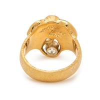 YELLOW GOLD AND DIAMOND ELEPHANT RING
