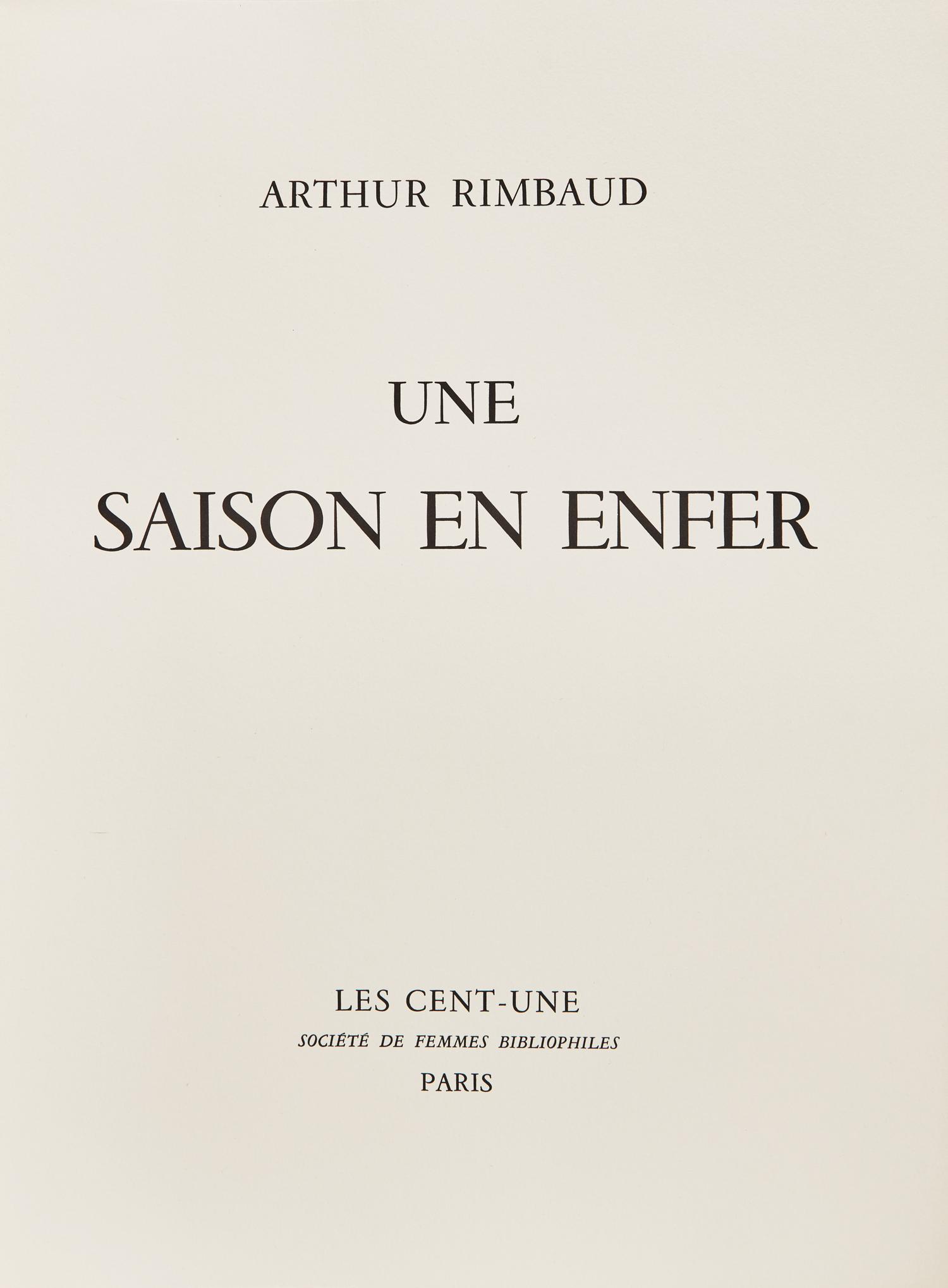 [Art] [Masson, Andre] Rimbaud, Arthur. Une Saison en Enfer