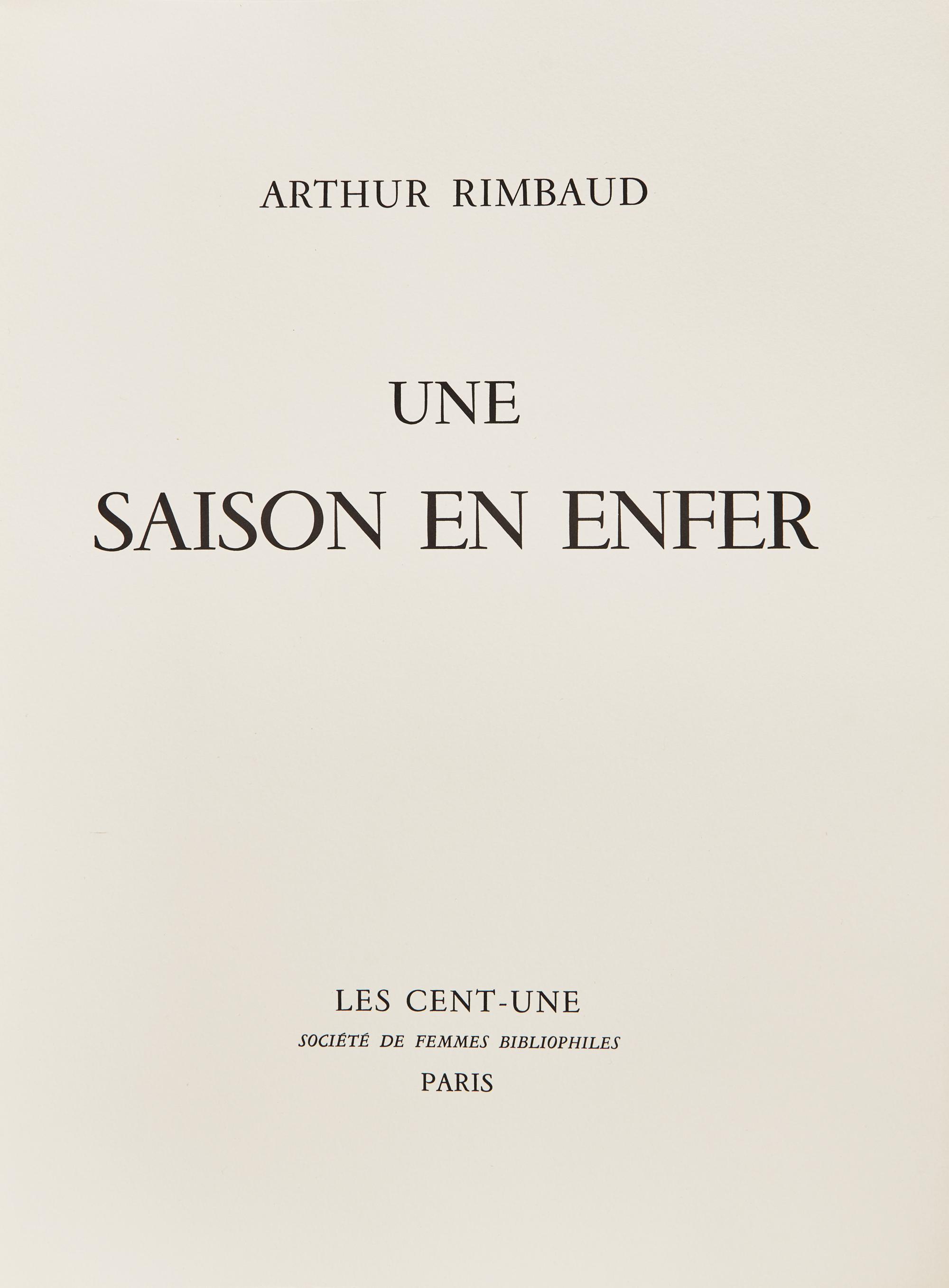 [Art] [Masson, Andre] Rimbaud, Arthur. Une Saison en Enfer