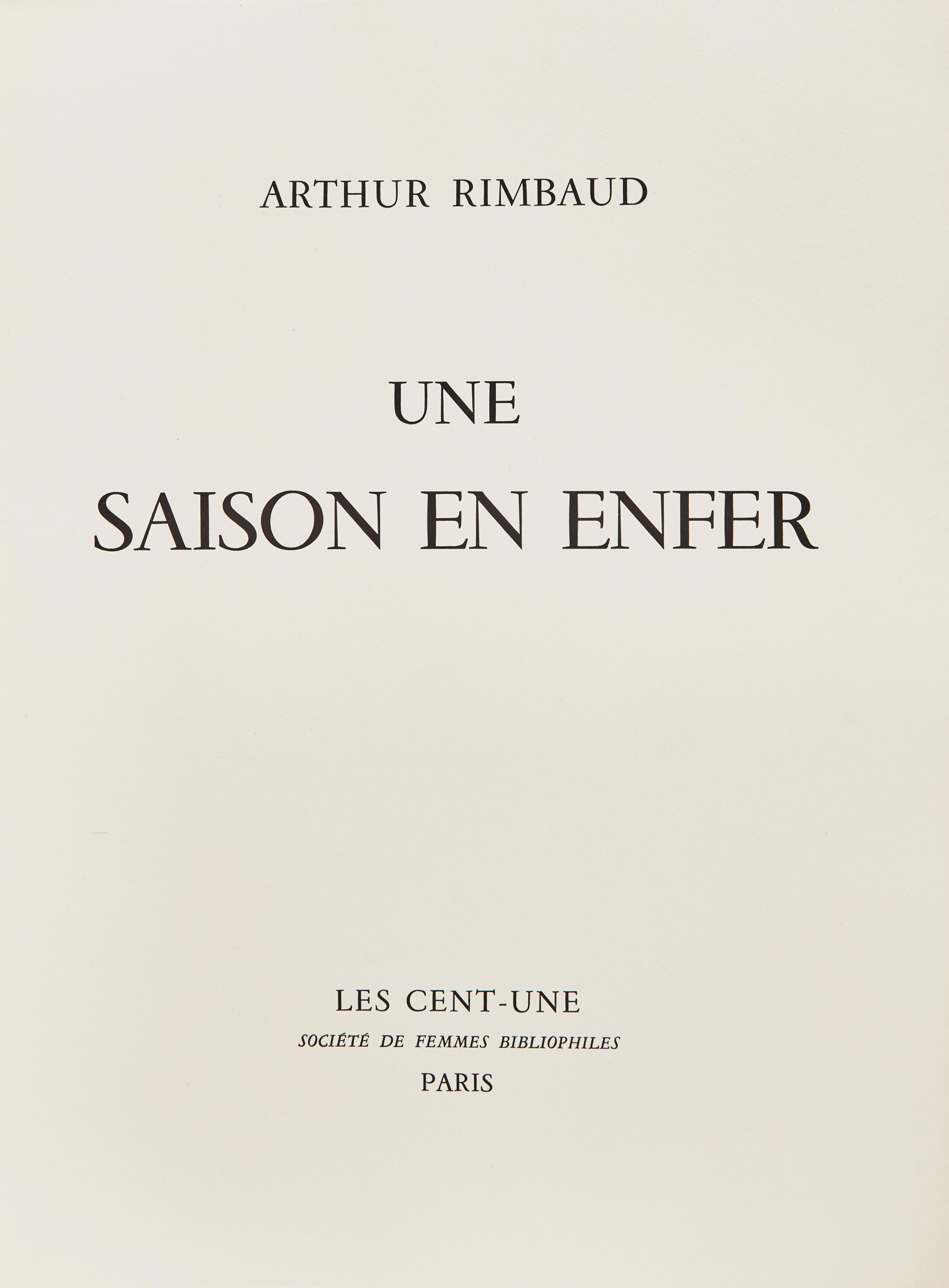 [Art] [Masson, Andre] Rimbaud, Arthur. Une Saison en Enfer