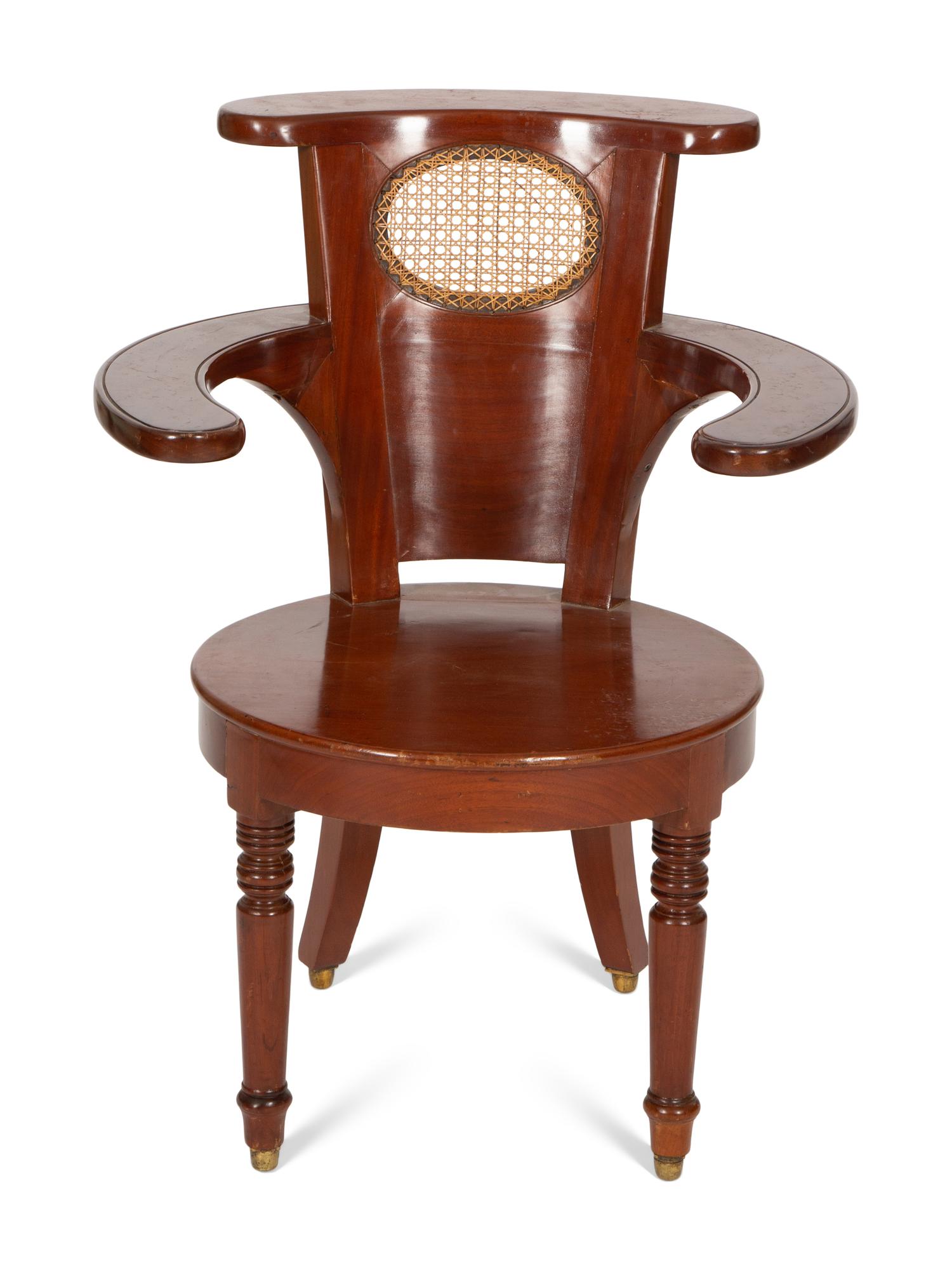 A French Mahogany Fauteuil de Bureau