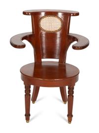 A French Mahogany Fauteuil de Bureau