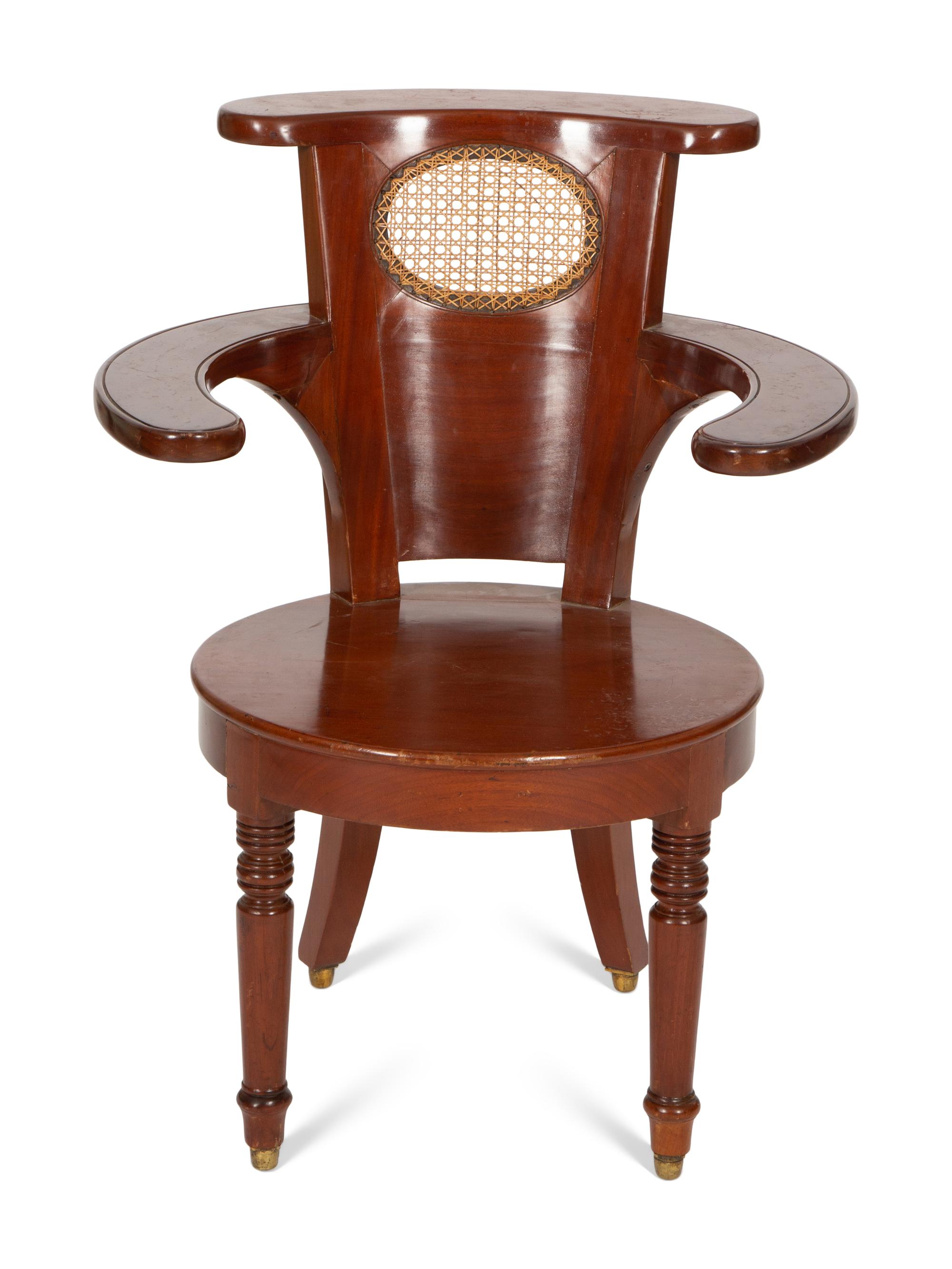 A French Mahogany Fauteuil de Bureau