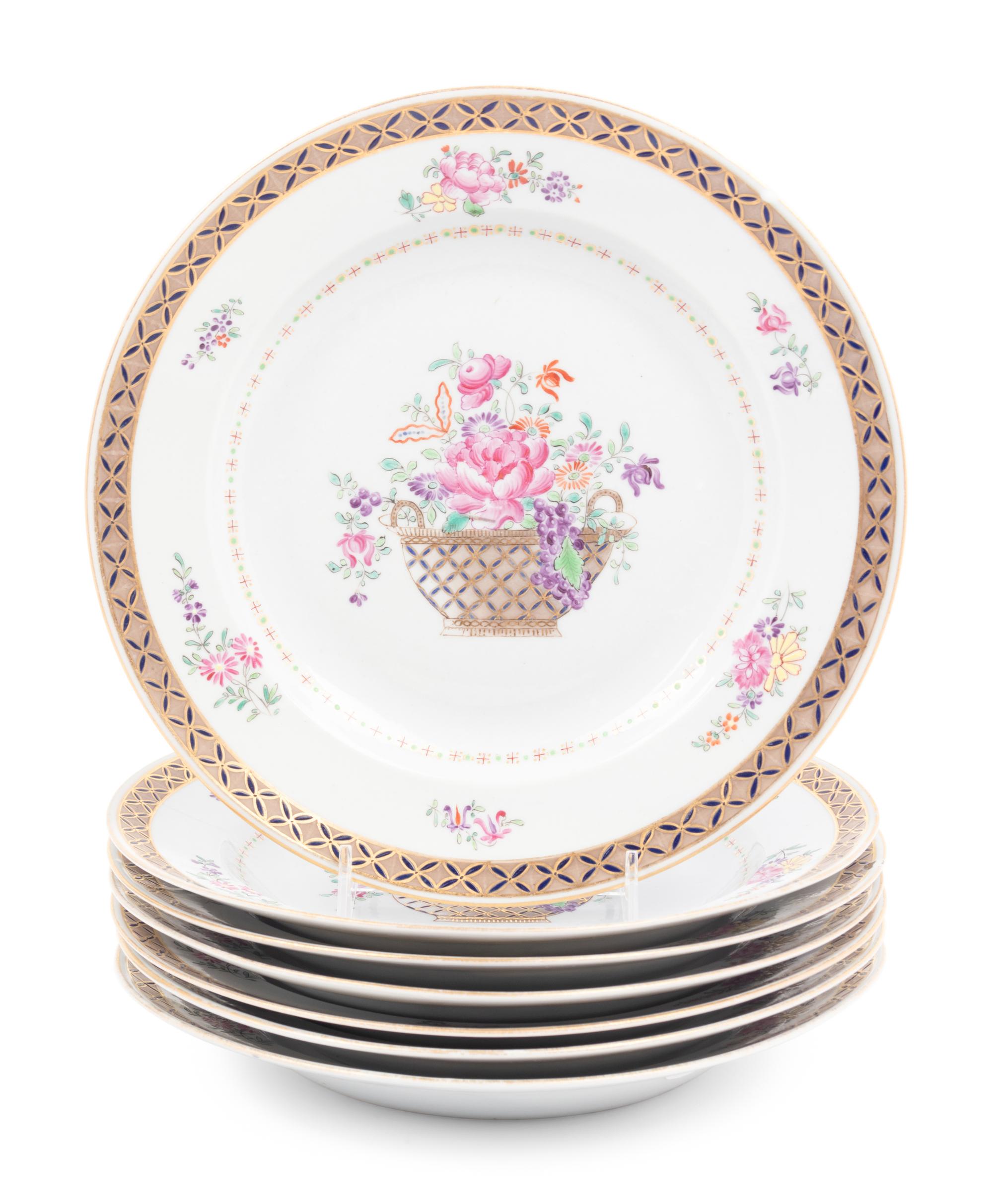 A Set of Seven Chinese Export Porcelain Plates