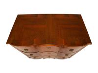 An Italian Baroque Style Parquetry Walnut Block Front Commode — 19th Century