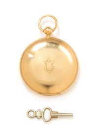 A Yellow Gold Hunter Case Pocket Watch, Waltham, Circa 1869, 43.40 dwts.