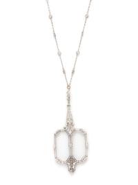 PLATINUM AND DIAMOND LORGNETTE