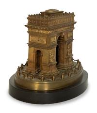 A Grand Tour Bronze Arc de Triomphe Model