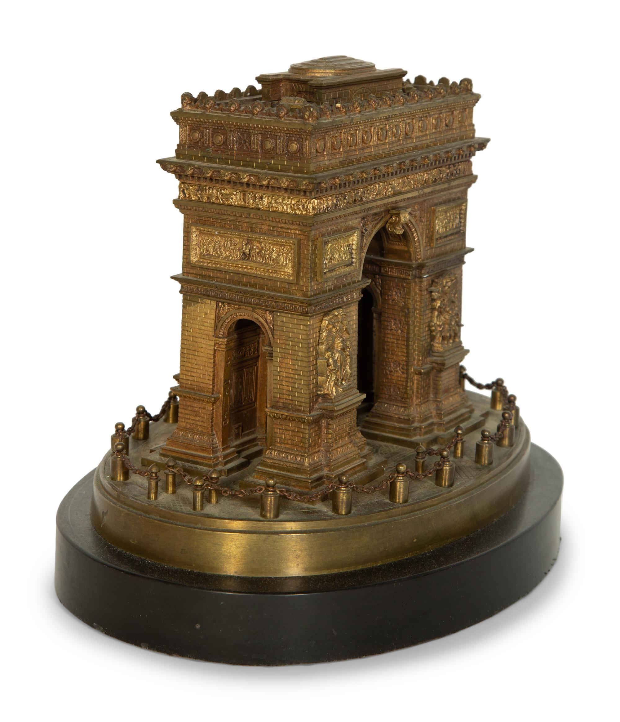 A Grand Tour Bronze Arc de Triomphe Model