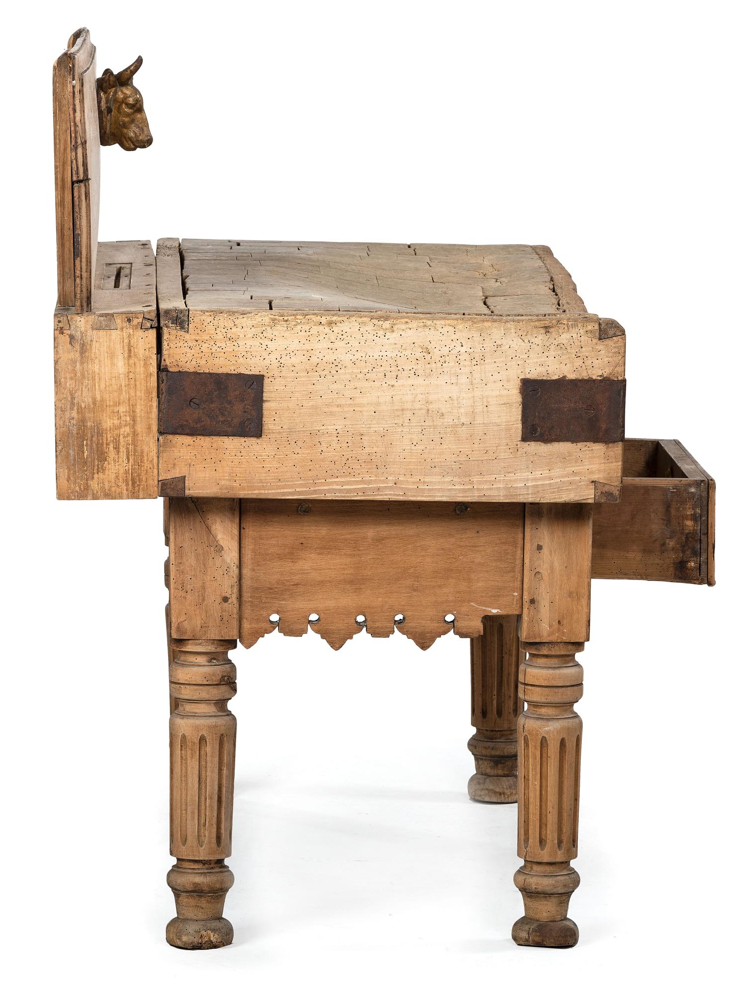 A French Provincial Butcher Block Table