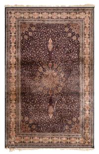 A Qom Silk Rug