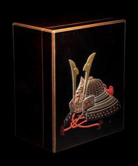 A Japanese Gold and Black Lacquer Writing Box, Suribako