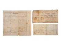 [MINING -- CALIFORNIA]. A receipt, tax document, and medical document from the California mining frontier. Placerville, CA, 1890-1891.