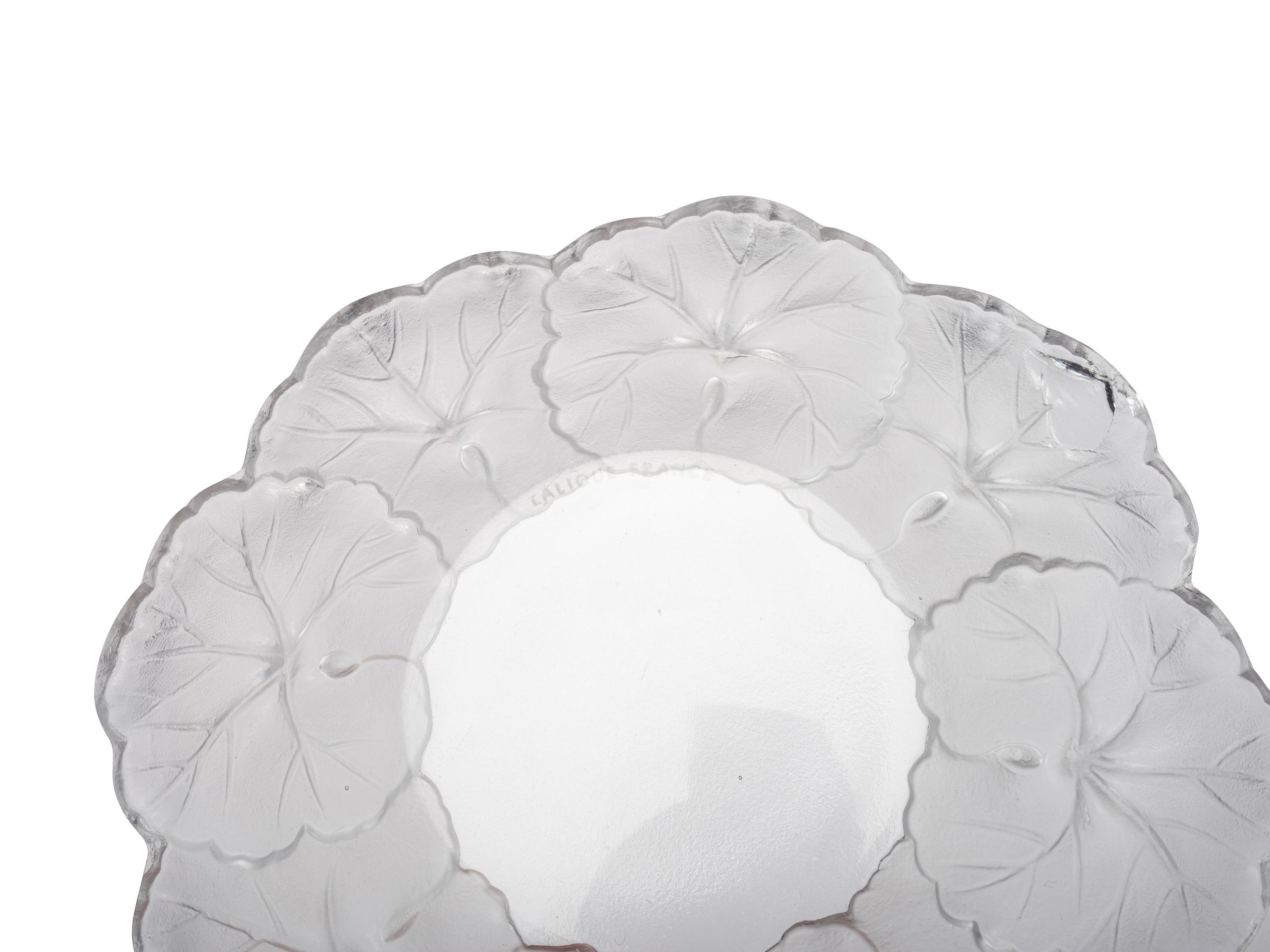 A Set of Twelve Lalique Honfleur Coupes with Saucers