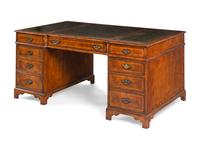 A George III Style Mahogany Pedestal Desk