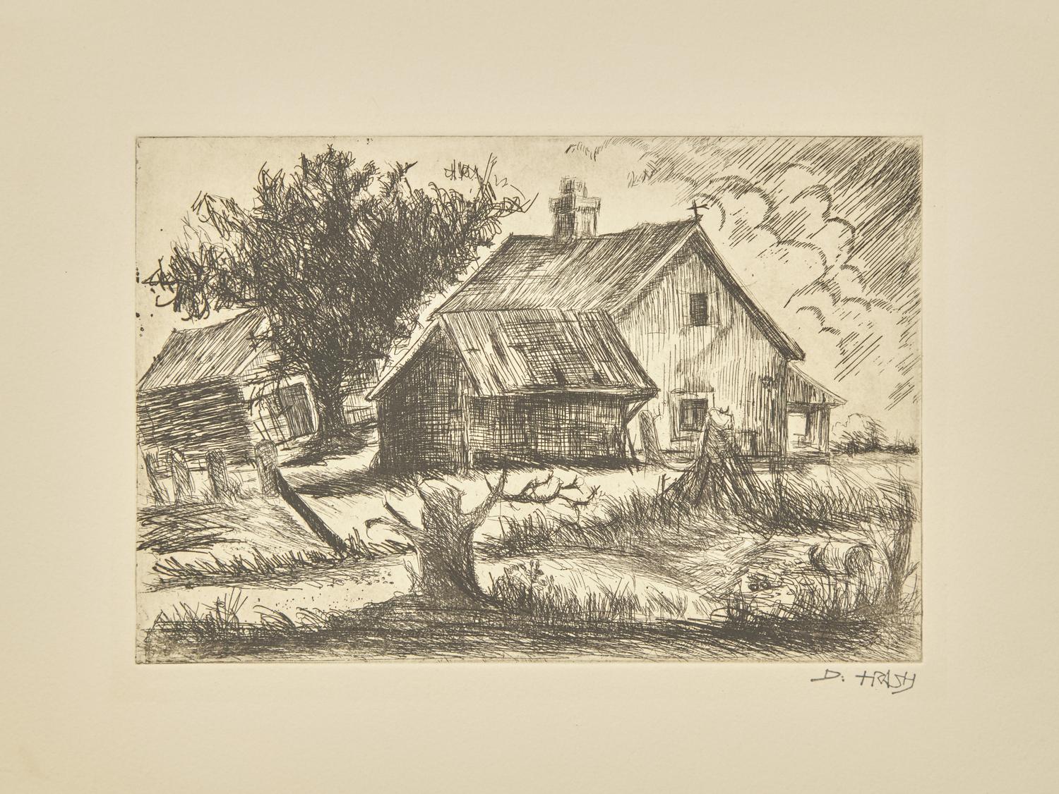 Coal Breaker, c. 1934, Farmhouse, c. 1940, and Still Life no.1, early 1940s (a group of three works)