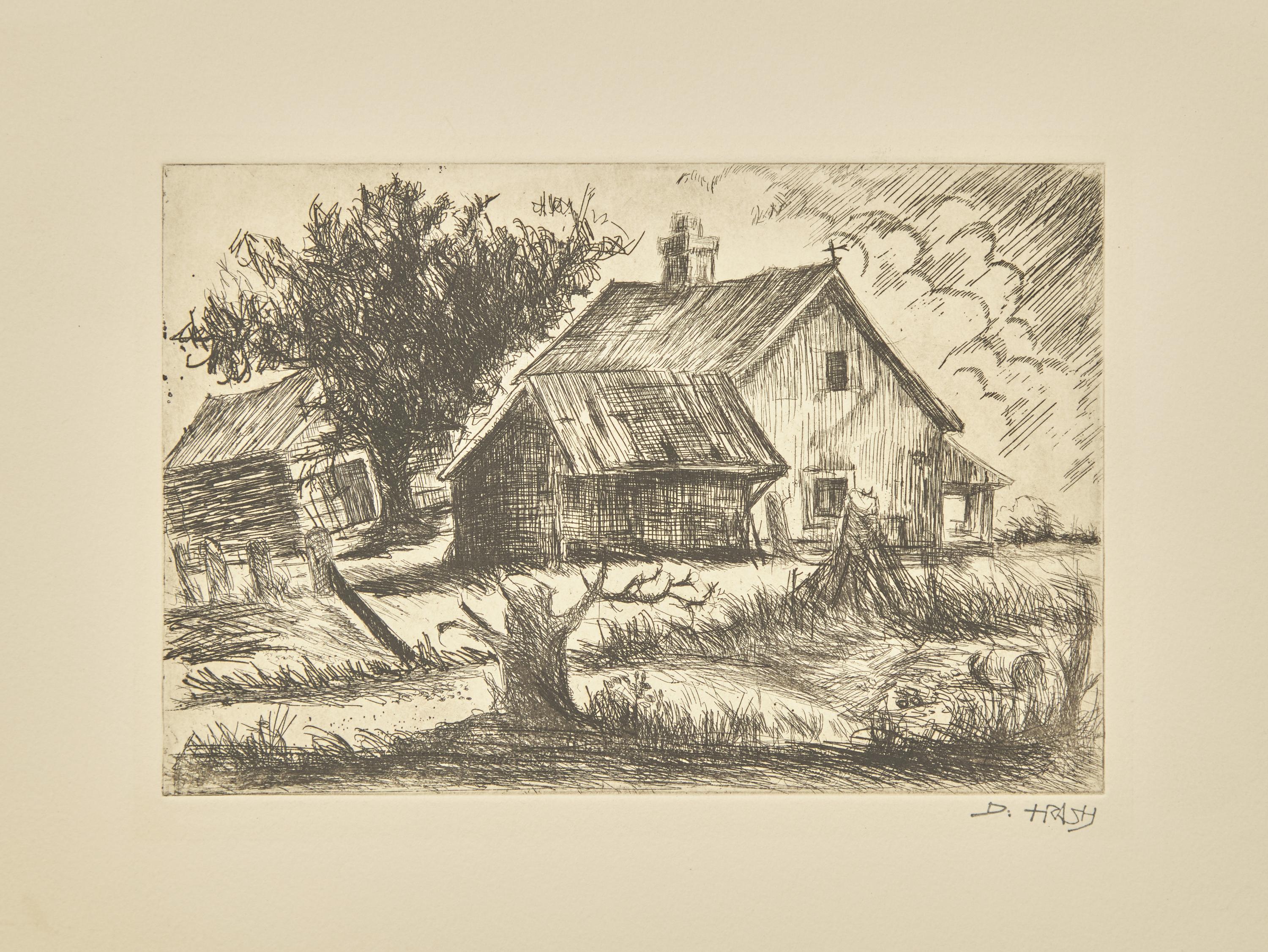 Coal Breaker, c. 1934, Farmhouse, c. 1940, and Still Life no.1, early 1940s (a group of three works)