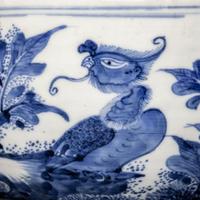 A Chinese Blue and White Porcelain 'Phoenix and Peony' Bowl, 18th Century 清中期 青花鳳穿牡丹紋碗