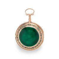 JULIEN LE ROY, PASTE AND ENAMEL OPEN FACE POCKET WATCH