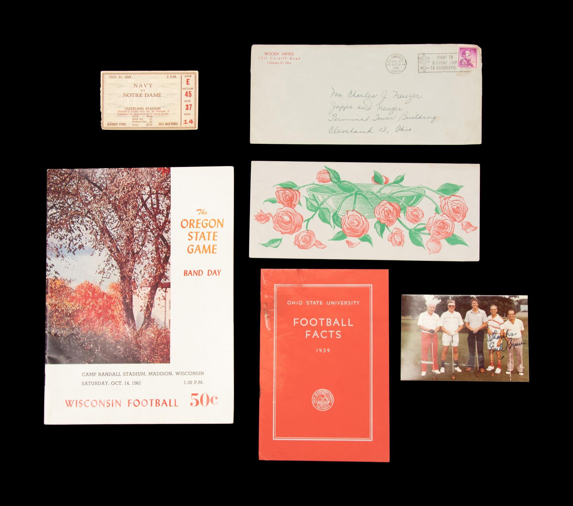A Group of Assorted 20th Century College Football Items,