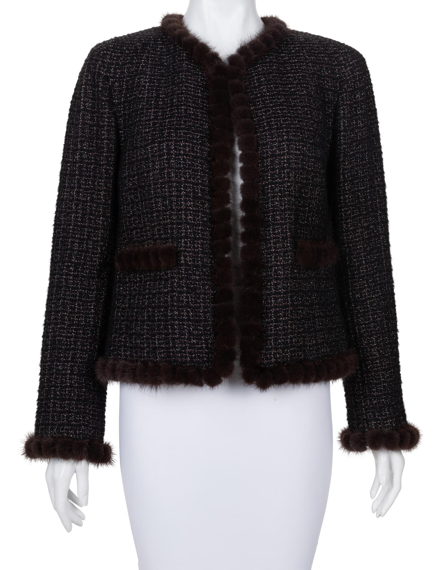 Chanel Tweed Jacket with Mink Fur Trim, Fall 2003