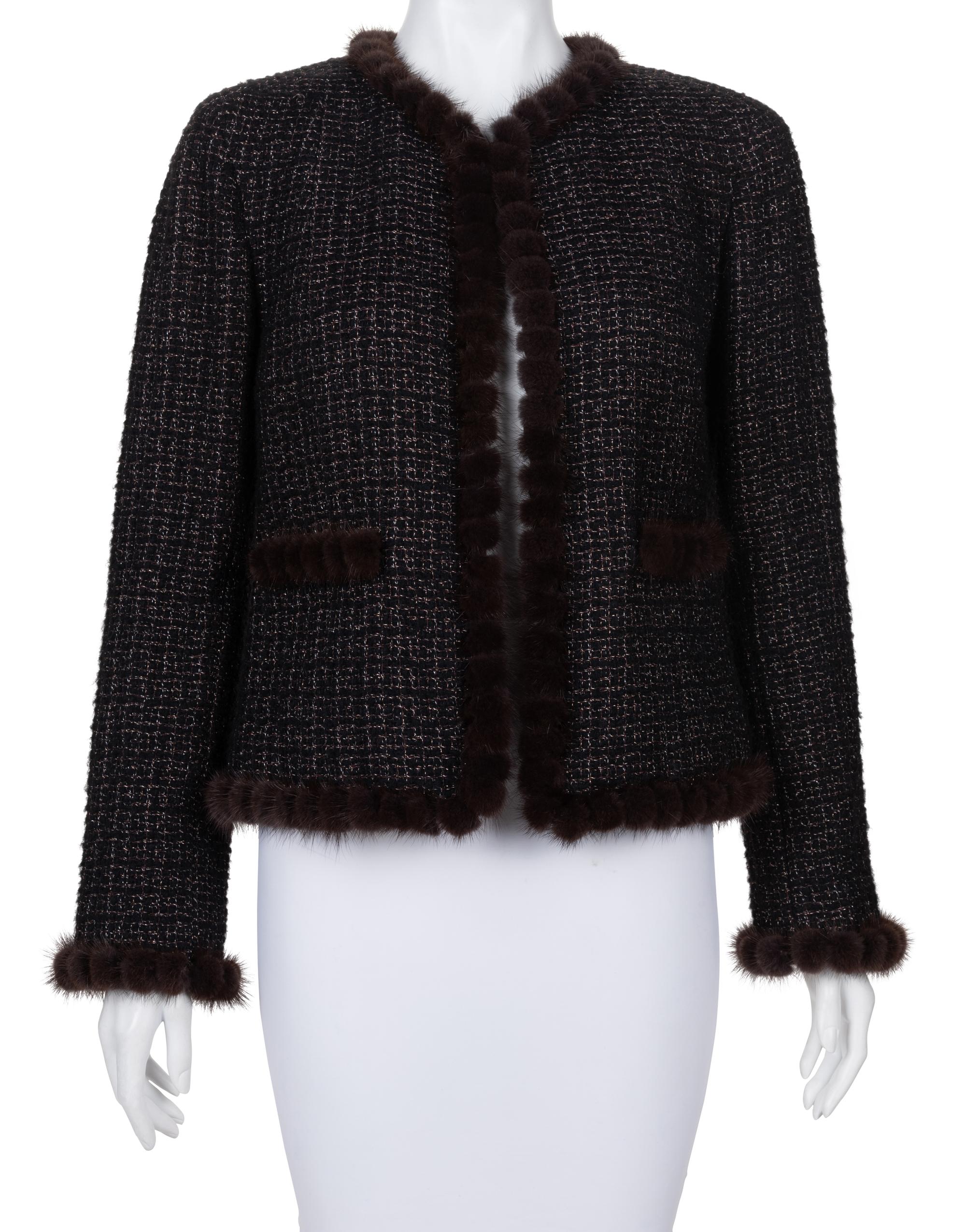 Chanel Tweed Jacket with Mink Fur Trim, Fall 2003