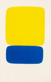 Yellow Over Dark Blue , ( from the Suite of Twenty-seven Color Lithographs), 1964-1965