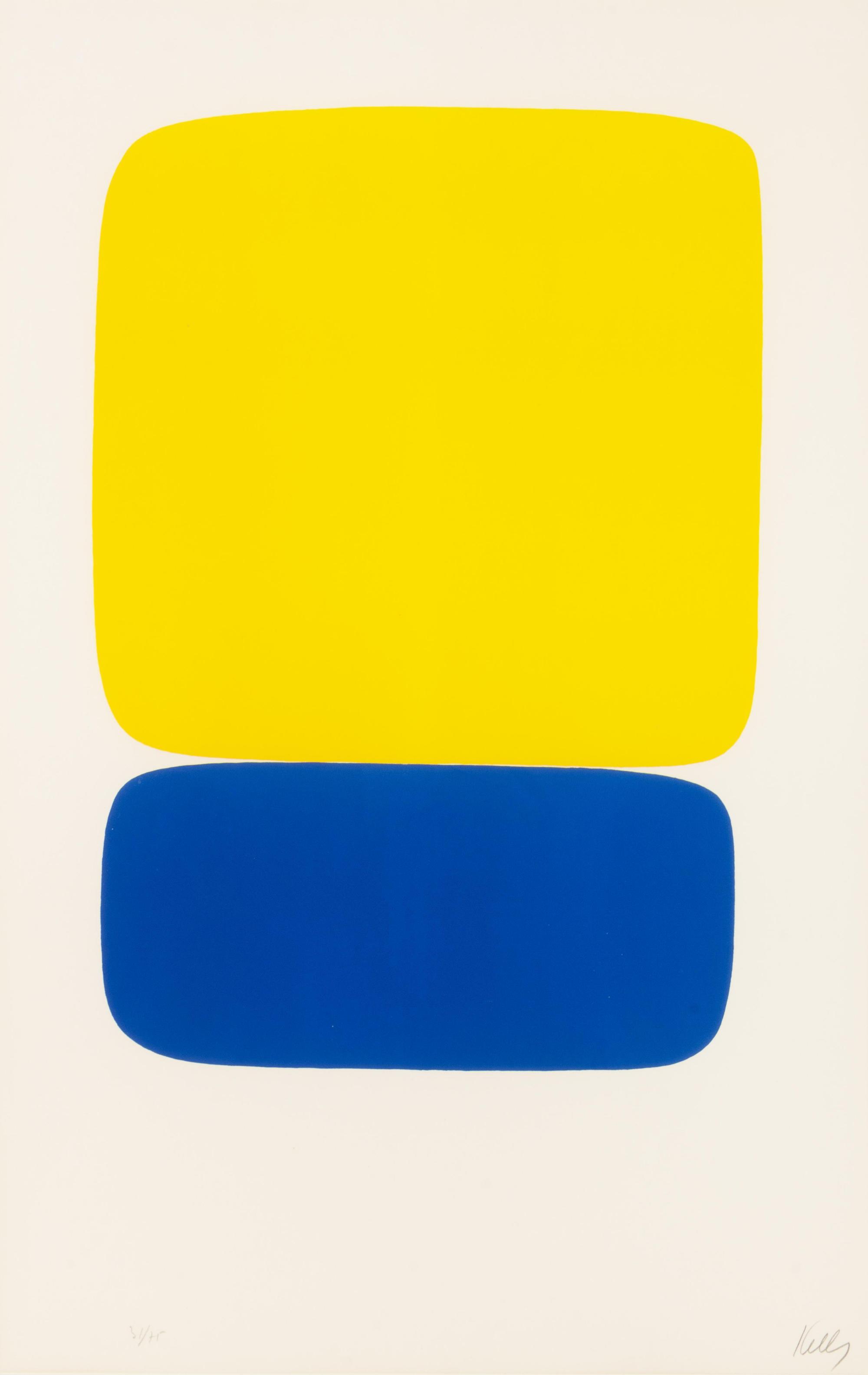 Yellow Over Dark Blue , ( from the Suite of Twenty-seven Color Lithographs), 1964-1965