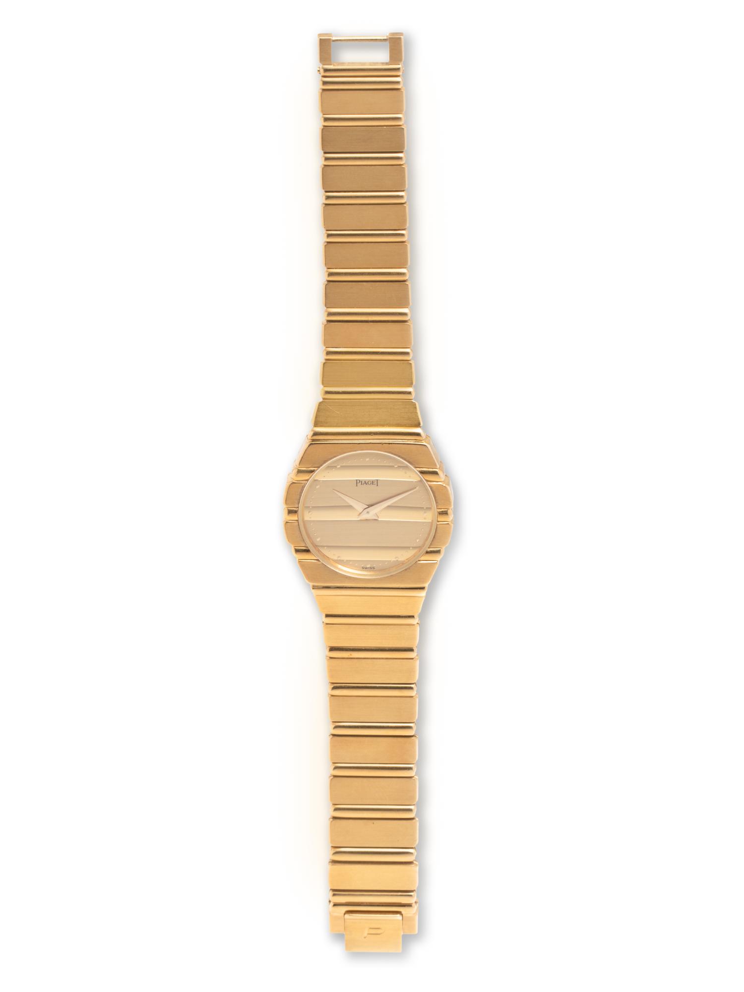 PIAGET, 18K YELLOW GOLD 'POLO' WRISTWATCH