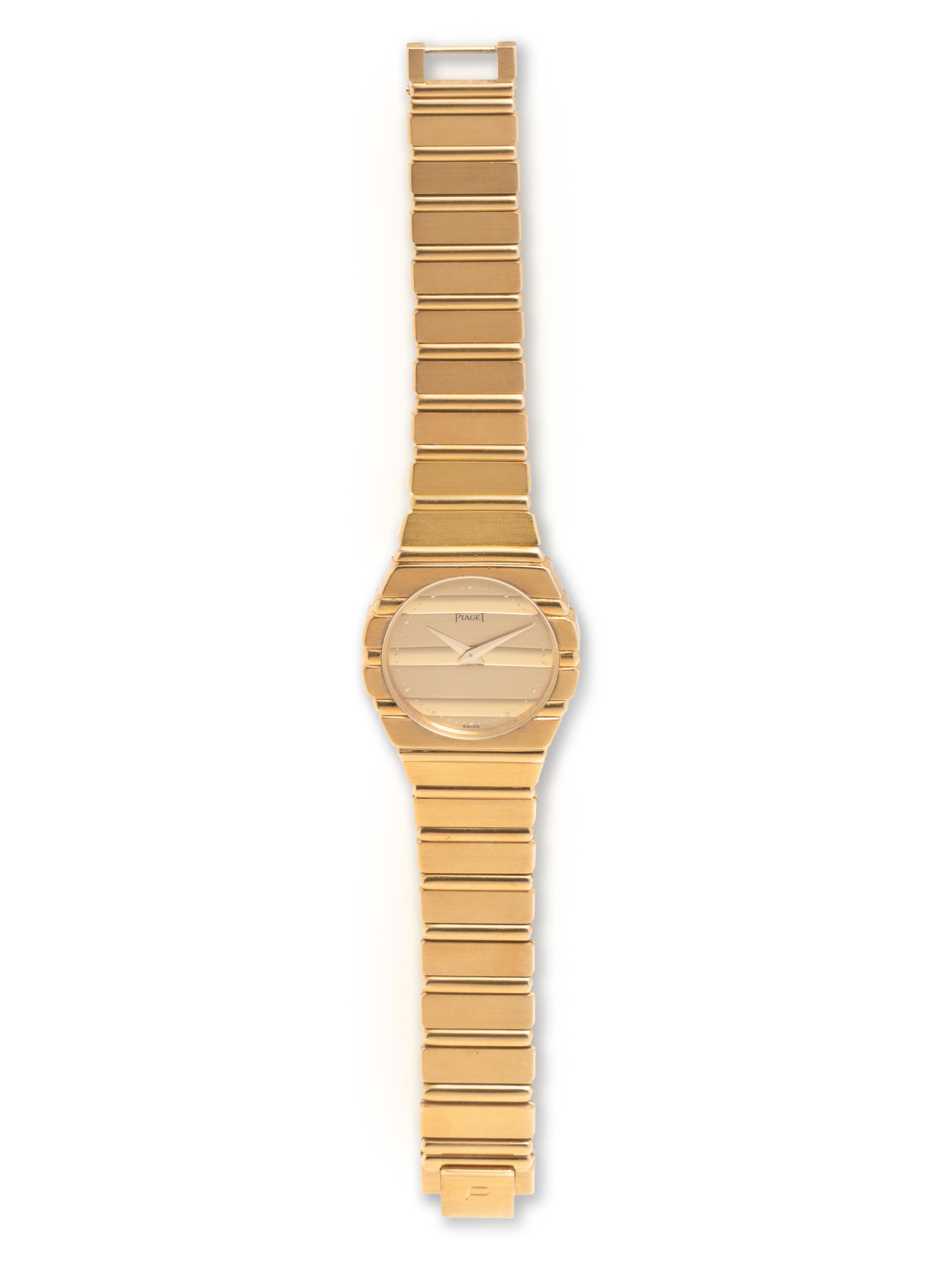 PIAGET, 18K YELLOW GOLD 'POLO' WRISTWATCH