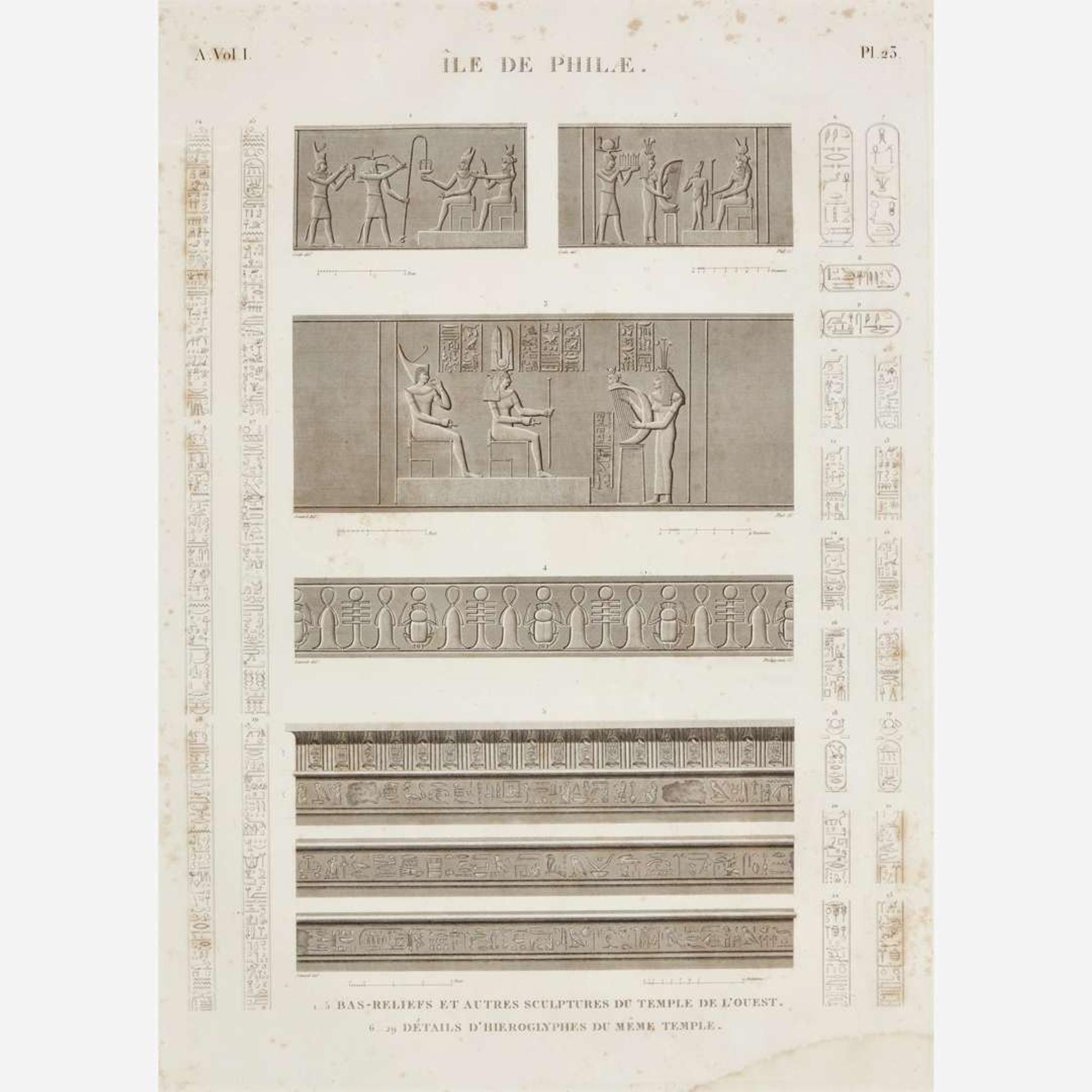A Suite of Five Engravings from 'Description de l'Égypte'