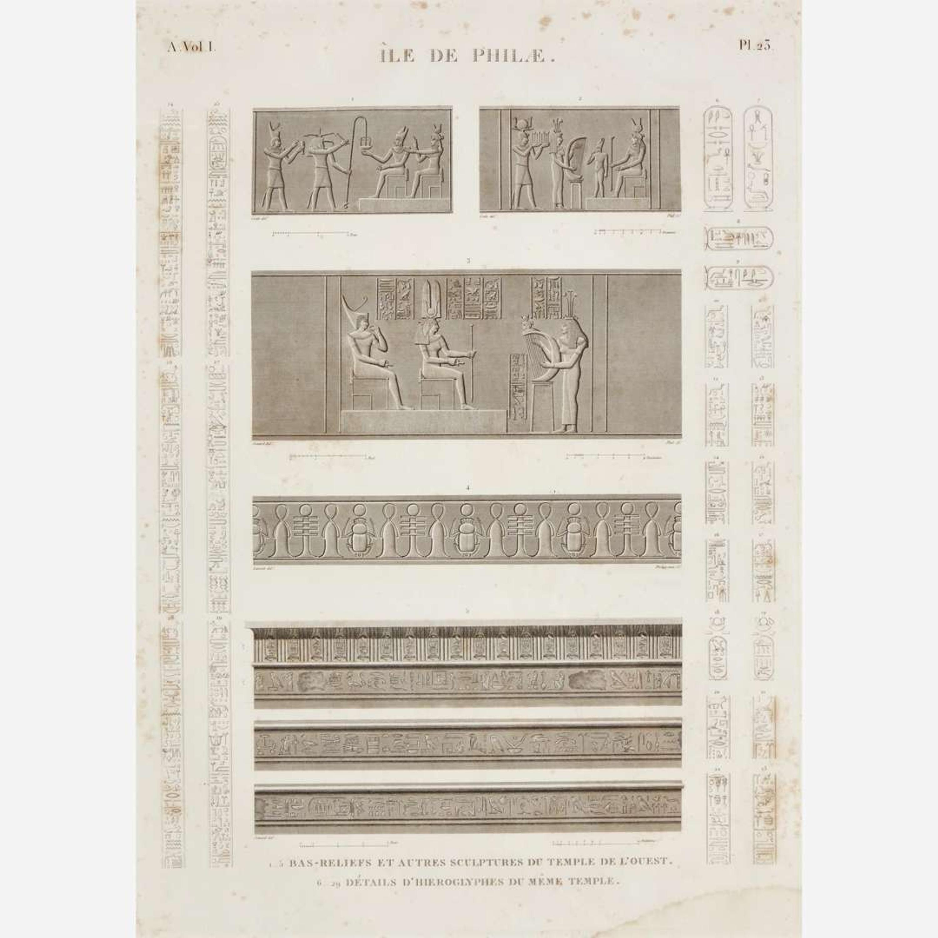 A Suite of Five Engravings from 'Description de l'Égypte'