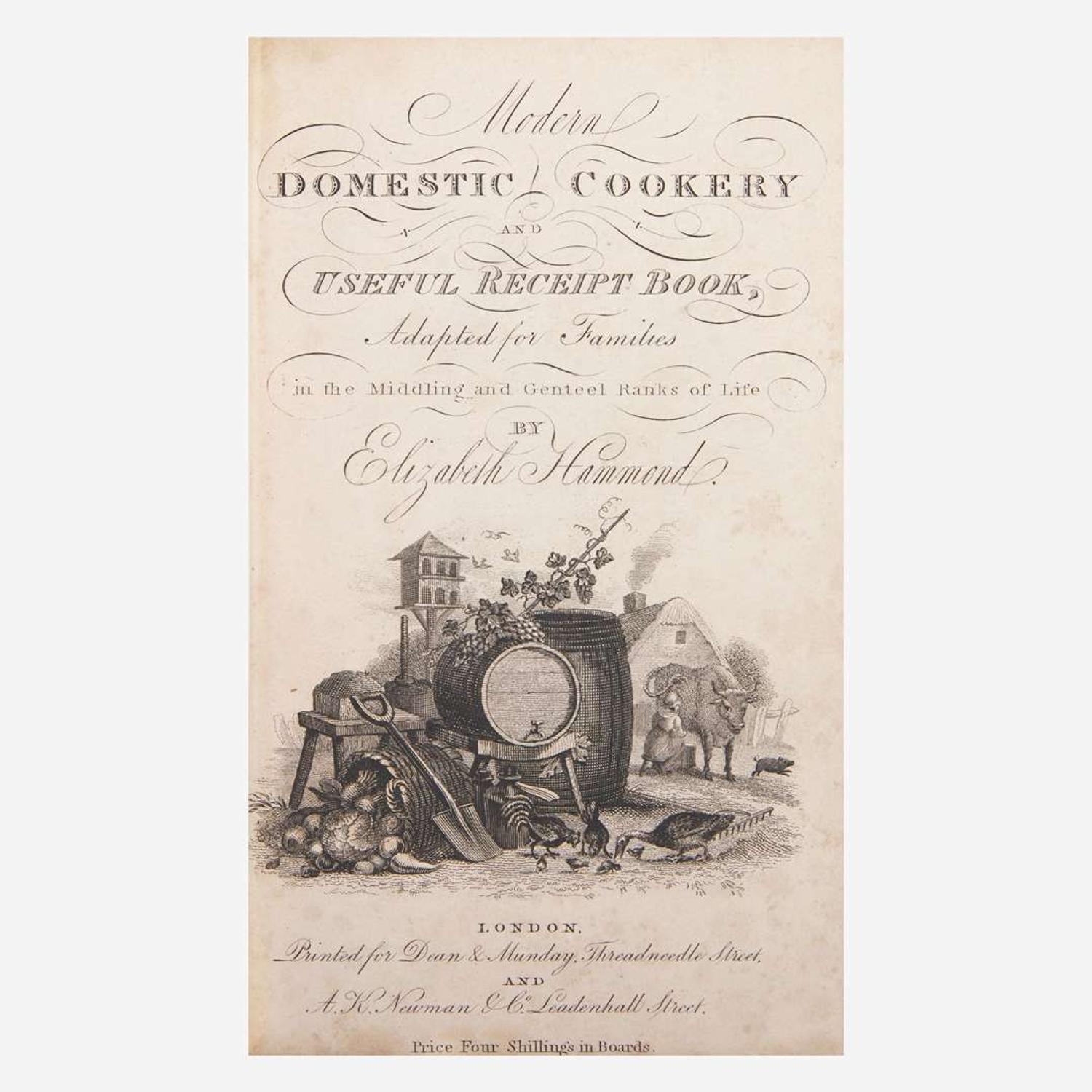 [Food & Drink] Group of 12 18th and 19th Century Titles on Cooking and Housekeeping
