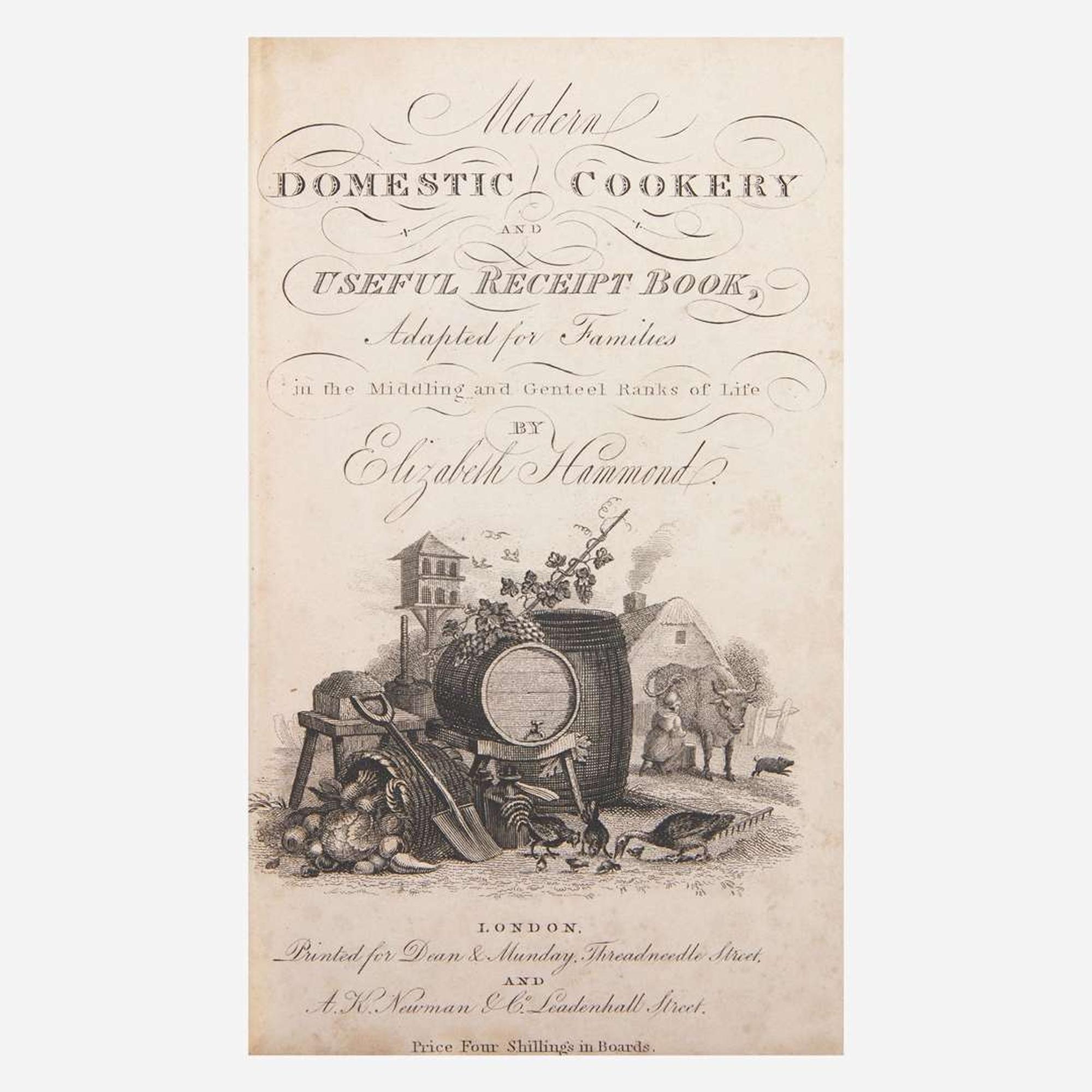 [Food & Drink] Group of 12 18th and 19th Century Titles on Cooking and Housekeeping