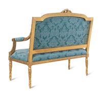 A Louis XVI Style Giltwood Settee